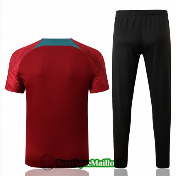 Maillot Kit Entraînement Portugal 2022 2023 Rouge/noir Training