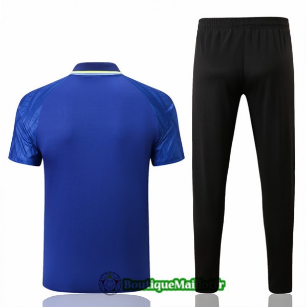 Maillot Kit Entraînement Polo Chelsea 2022 2023 Bleu/noir Training