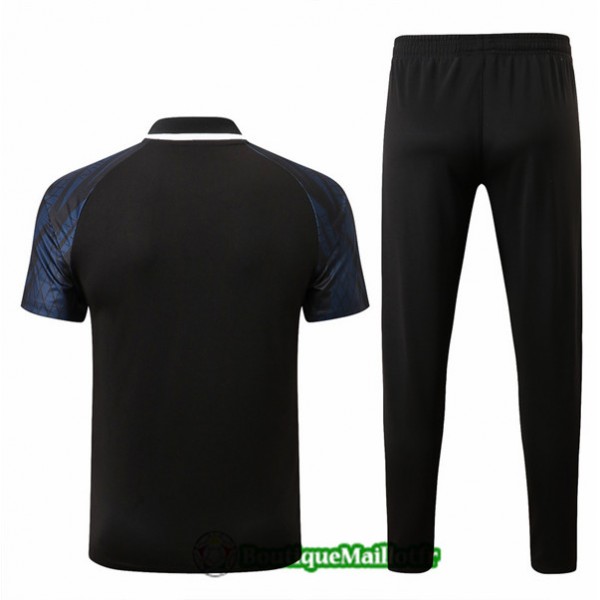 Maillot Kit Entraînement Polo Inter Milan 2022 2023 Noir Training