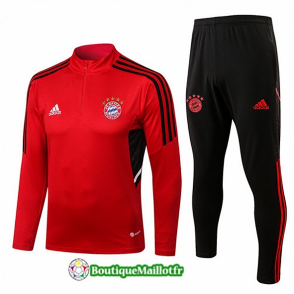 Maillot Survetement Bayern Munich 2022 2023 Rouge/...