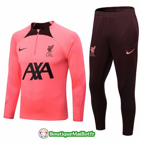 Maillot Survetement Liverpool 2022 2023 Rose/noir