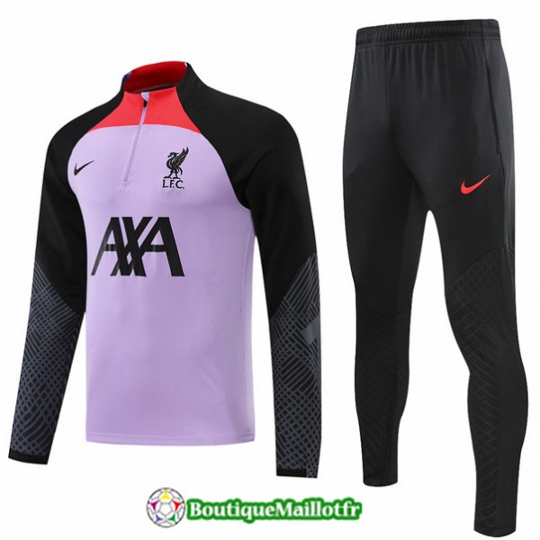 Maillot Survetement Liverpool 2022 2023 Violet/noi...