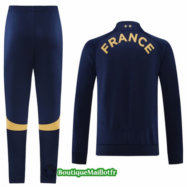 Maillot Veste Survetement France 2022 2023 +pants Bleu Marine