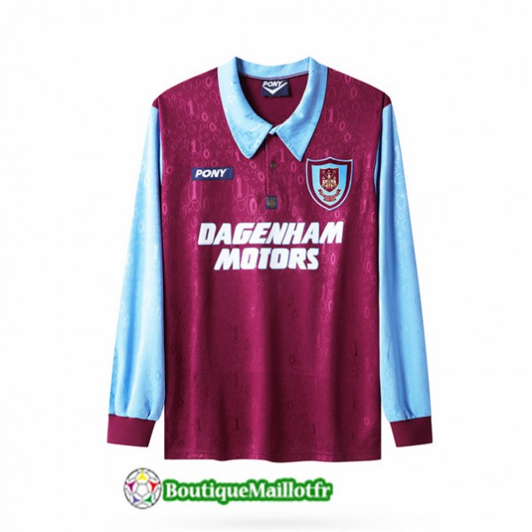 Maillot West Ham United Retro 1995 1997 Domicile M...