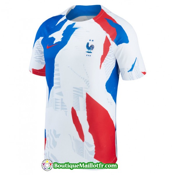 Maillot France 2022 2023 Pre Match Blanc