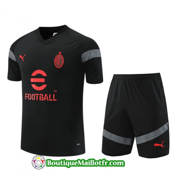 Maillot Kit Entraînement Ac Milan 2022 2023 Noir