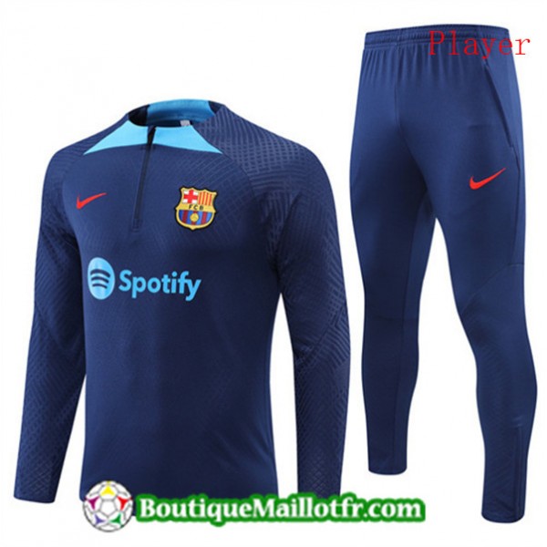 Maillot Survetement Barcelone Player 2022 2023 Ble...