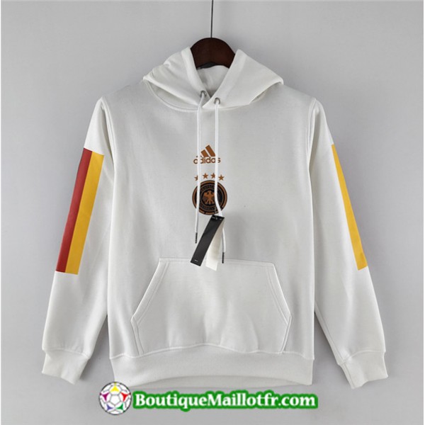 Maillot Sweat Allemagne 2022 2023 A Capuche Blanc