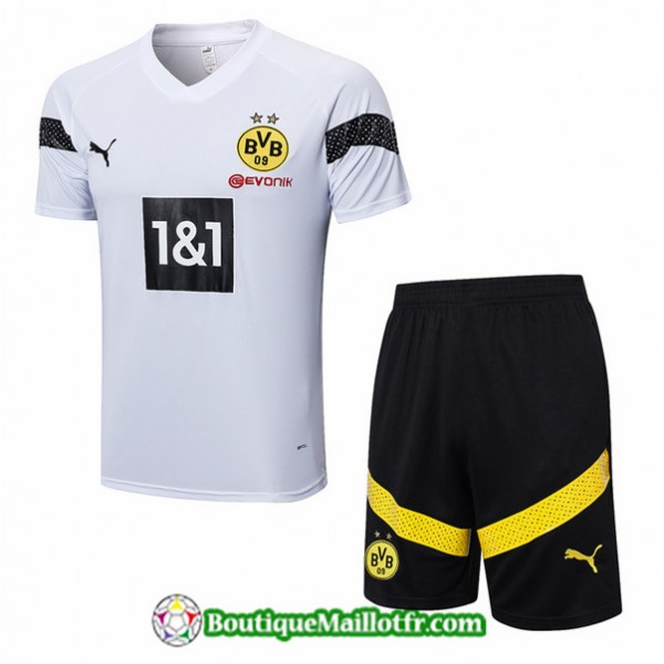 Maillot Kit Entraînement Dortmund 2022 2023 Blanc Training