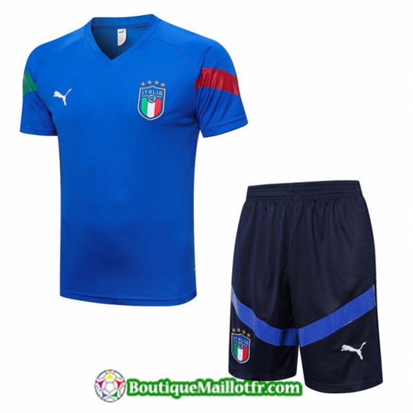 Maillot Kit Entraînement Italie 2022 2023 Bleu Tr...