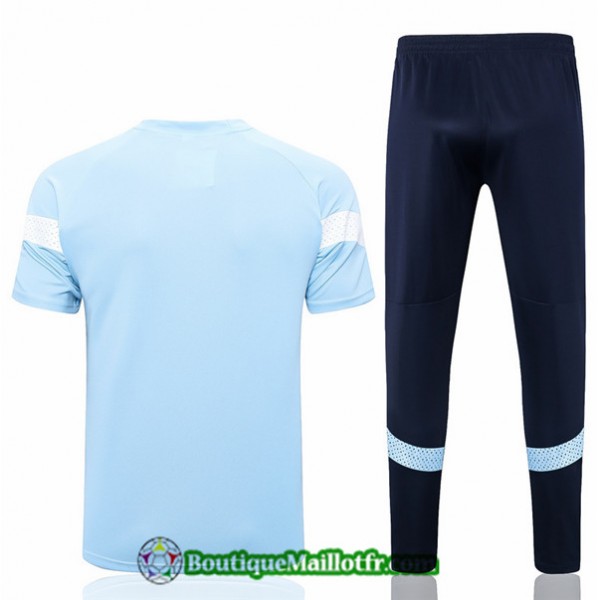 Maillot Kit Entraînement Manchester City 2022 2023 Bleu Training