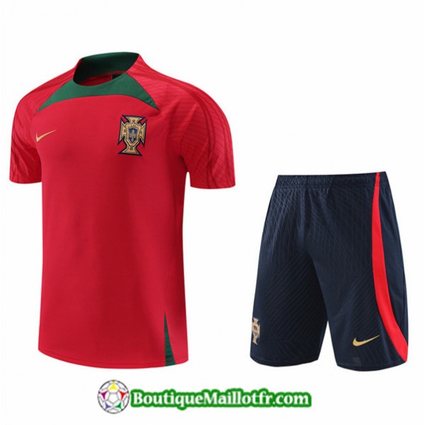 Maillot Kit Entraînement Portugal 2022 2023 Rouge...
