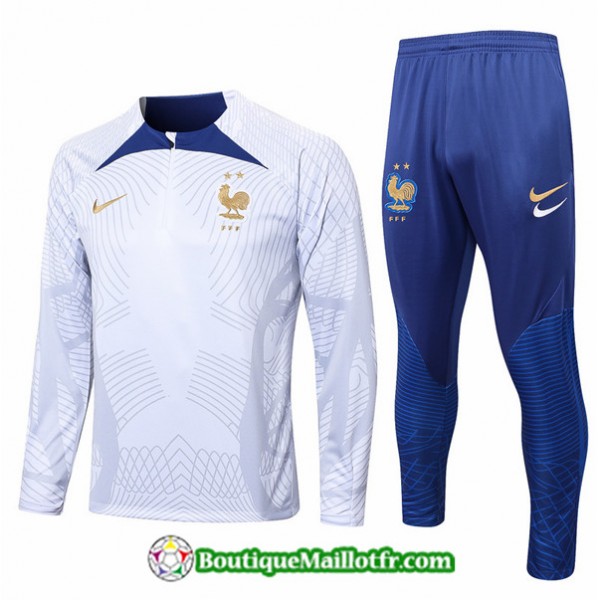 Maillot Kit Survetement France 2022 2023 Blanc