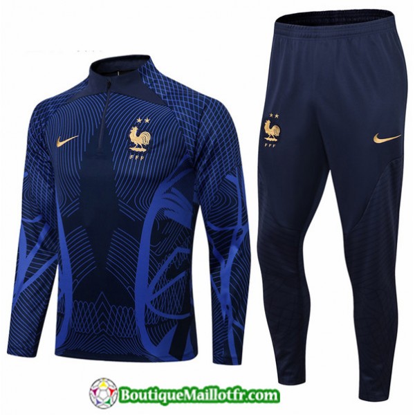 Maillot Kit Survetement France Enfant 2022 2023 Bl...