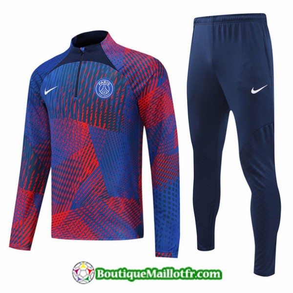 Maillot Kit Survetement Paris Paris Saint Germain 2022 2023 Bleu