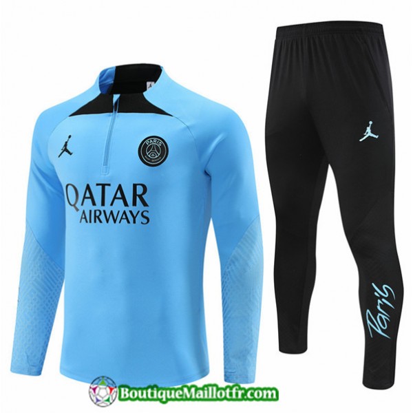 Maillot Kit Survetement Paris Paris Saint Germain Enfant 2023 2024 Bleu