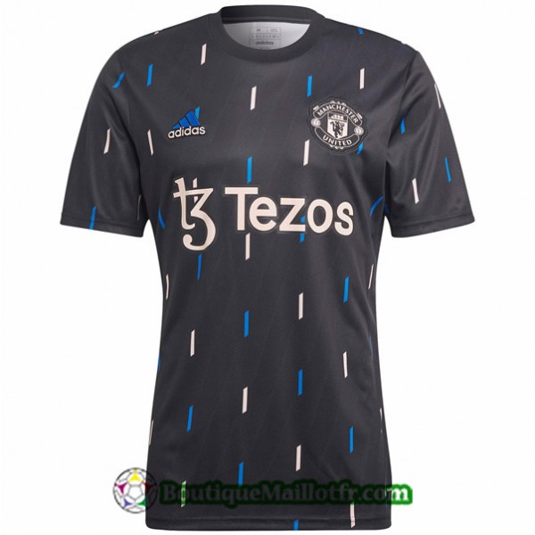 Maillot Manchester United 2022 2023 Pre Match Noir