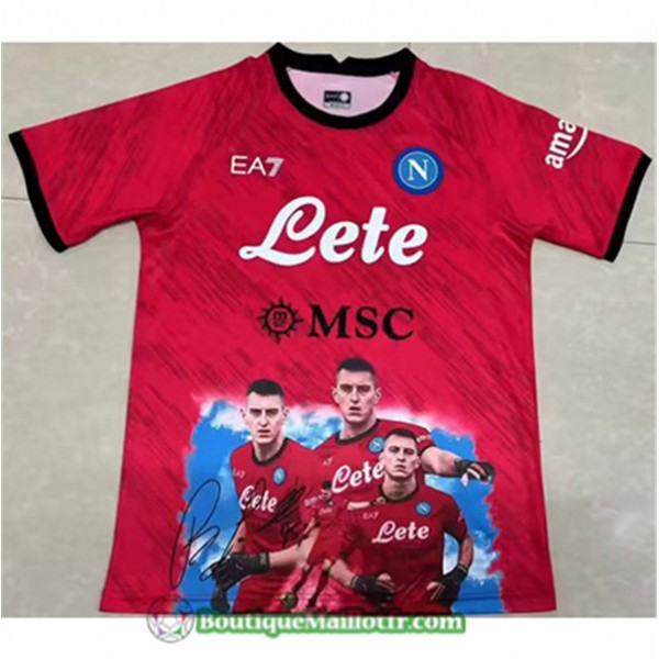Maillot Naples 2023 Champions Rouge