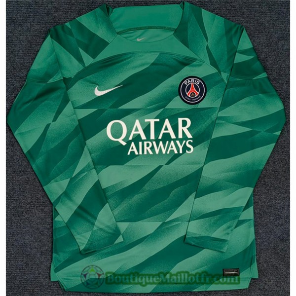 Maillot Psg 2023 Gardien De But Manche Longue Vert