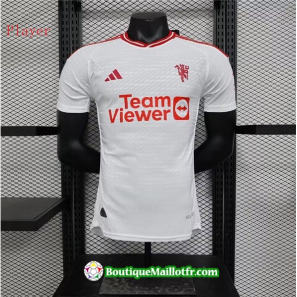 Maillot Manchester United Player 2023 2024 Exterieur Blanc