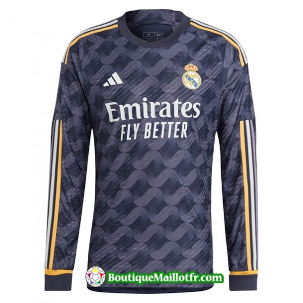 Maillot Real Madrid 2023 2024 Exterieur Manche Lon...