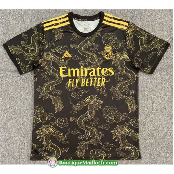 Maillot Real Madrid 2023 2024 Noir Golden Dragon