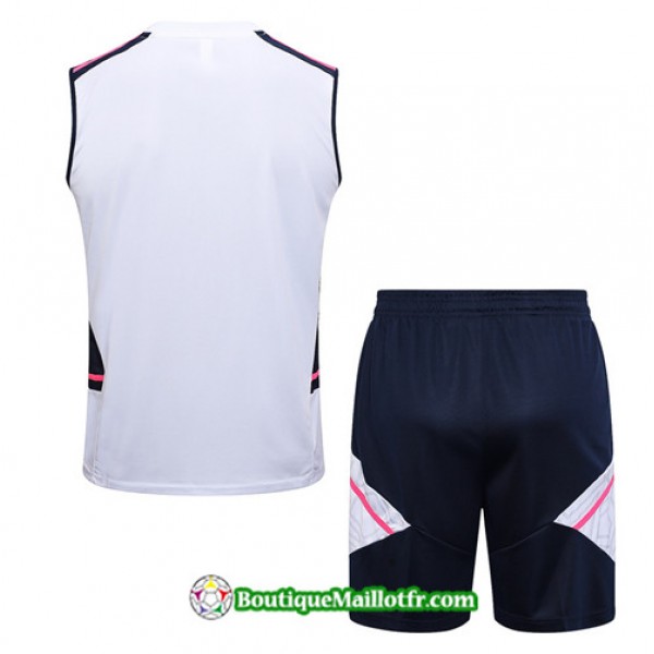 Boutiquemaillotfr 0040 Maillot Kit Entraînement Arsenal Debardeur 2023 2024 Blanc