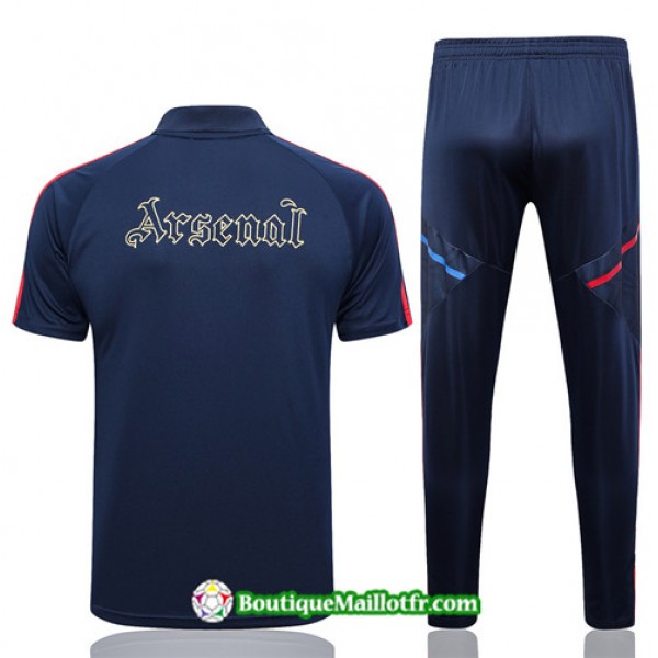 Boutiquemaillotfr 0047 Maillot Kit Entraînement Arsenal Polo Training 2023 2024 Bleu