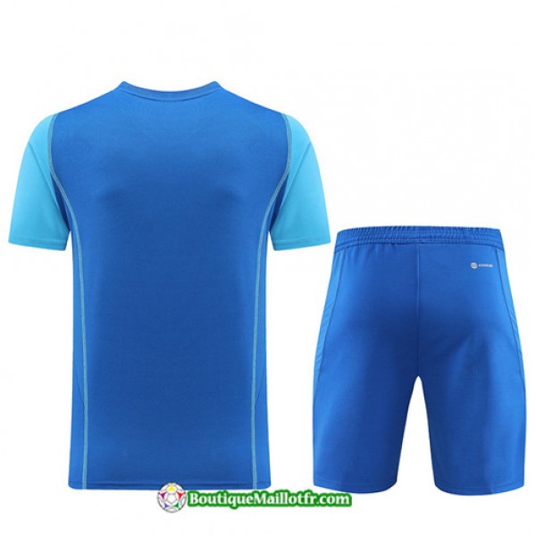 Boutiquemaillotfr 0060 Maillot Kit Entraînement Adidas Training 2023 2024 Bleu