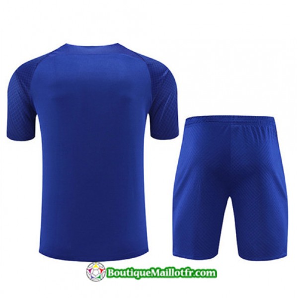 Boutiquemaillotfr 0153 Maillot Kit Entraînement Barcelone Training 2023 2024 Bleu