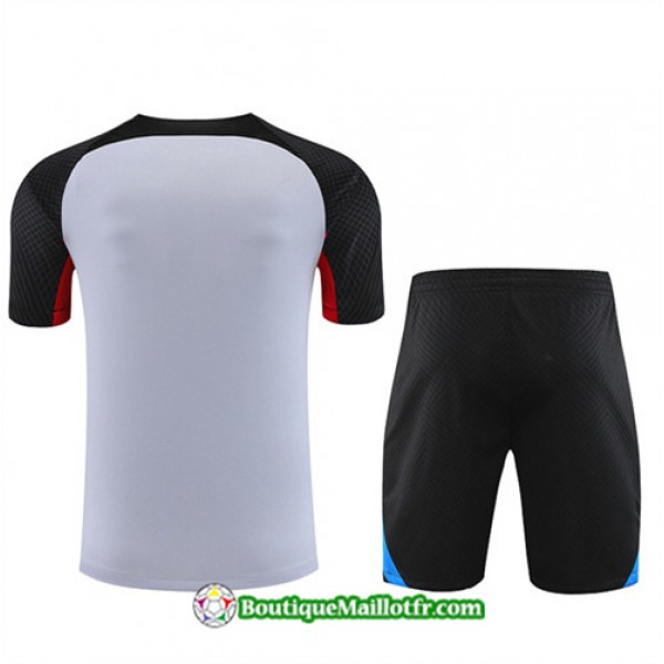 Boutiquemaillotfr 0157 Maillot Kit Entraînement Barcelone Training 2023 2024 Gris