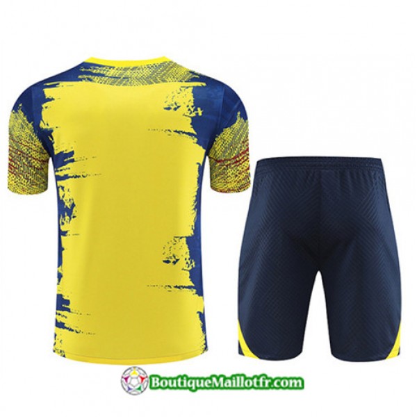 Boutiquemaillotfr 0158 Maillot Kit Entraînement Barcelone Training 2023 2024 Jaune