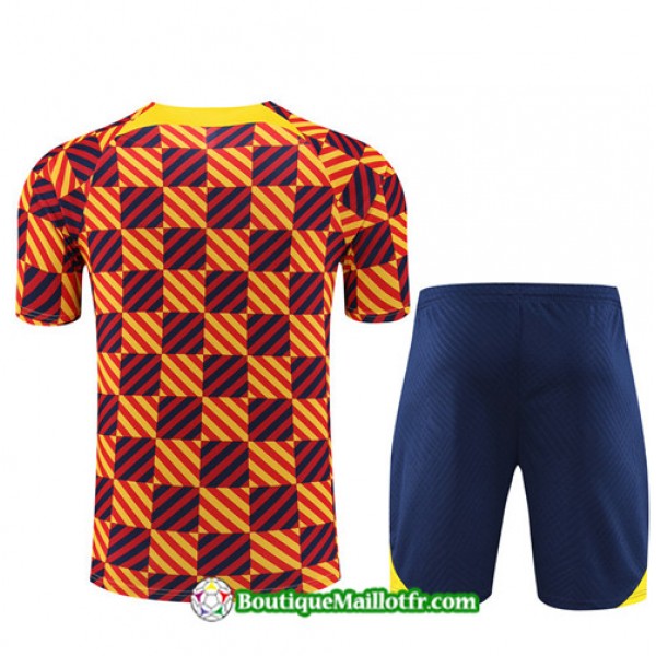 Boutiquemaillotfr 0159 Maillot Kit Entraînement Barcelone Training 2023 2024 Orange