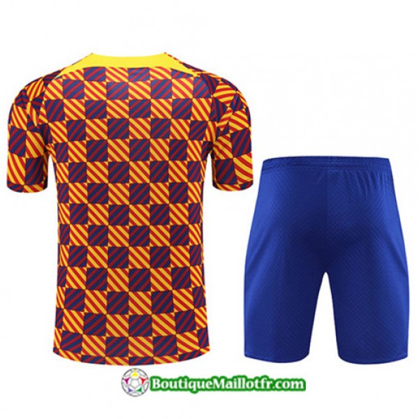 Boutiquemaillotfr 0160 Maillot Kit Entraînement Barcelone Training 2023 2024 Orange