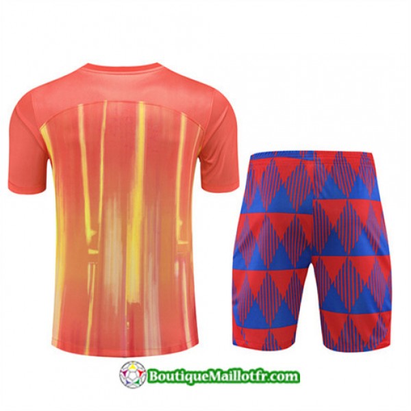 Boutiquemaillotfr 0161 Maillot Kit Entraînement Barcelone Training 2023 2024 Orange