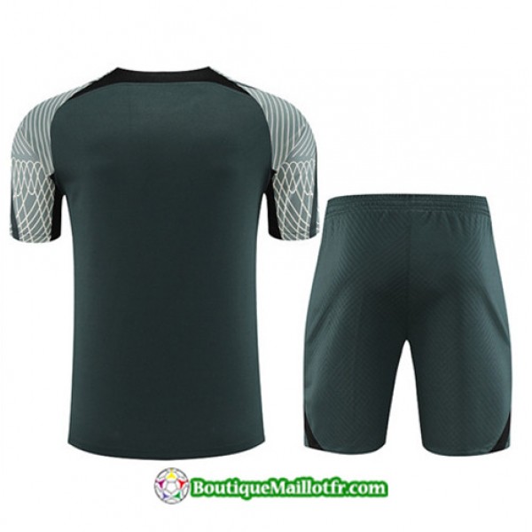 Boutiquemaillotfr 0163 Maillot Kit Entraînement Barcelone Training 2023 2024 Vert