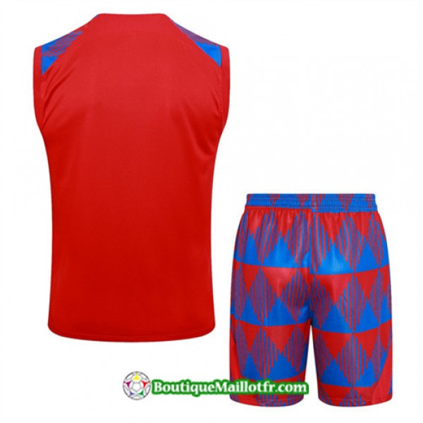 Boutiquemaillotfr 0177 Maillot Kit Entraînement Barcelone Debardeur 2023 2024 Rouge