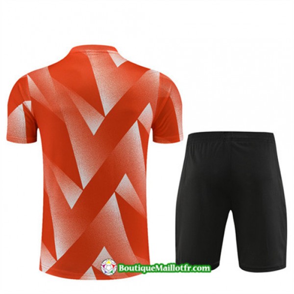 Boutiquemaillotfr 0185 Maillot Kit Entraînement Bayern Munich Enfant Training 2023 2024 Orange