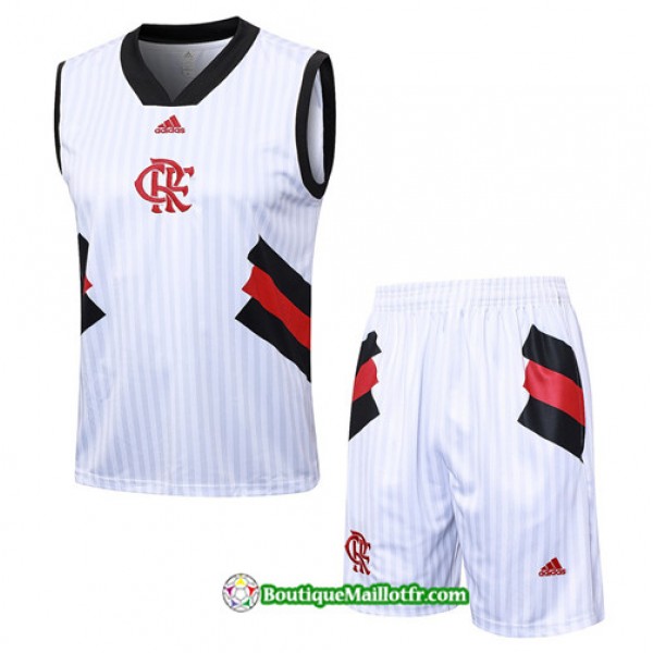 Boutiquemaillotfr 0239 Maillot Kit Entraînement Flamengo Debardeur 2023 2024 Blanc