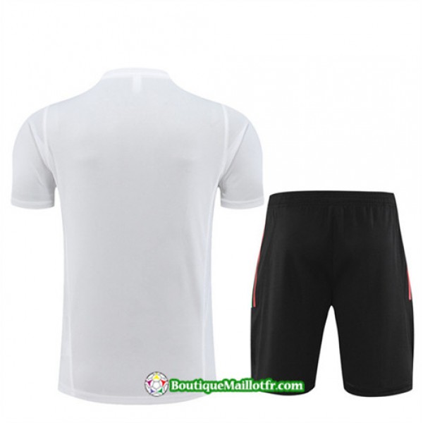 Boutiquemaillotfr 0287 Maillot Kit Entraînement Manchester United Enfant Training 2023 2024 Blanc