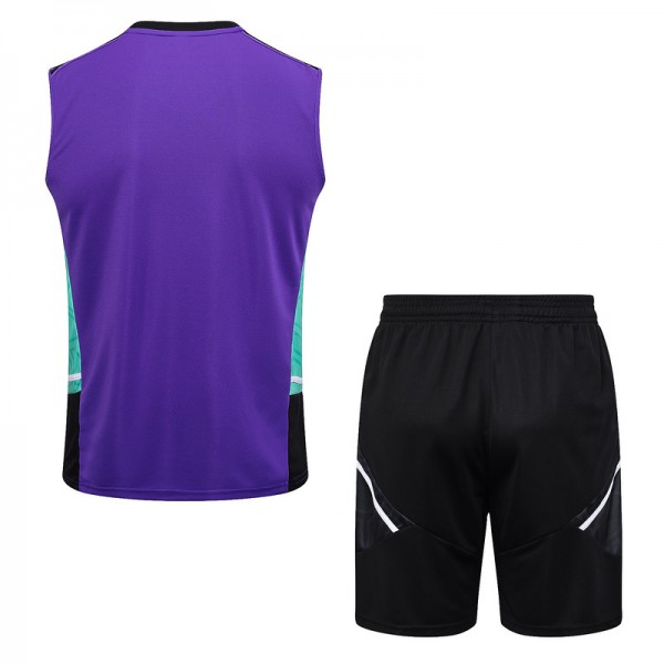 Boutiquemaillotfr 0407 Maillot Kit Entraînement Real Madrid Debardeur 2023 2024 Violet