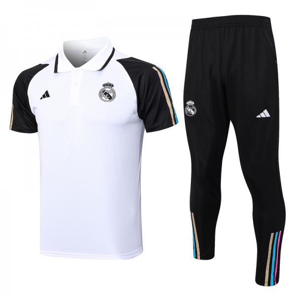 Boutiquemaillotfr 0408 Maillot Kit Entraînement Real Madrid Training 2023 2024 Blanc