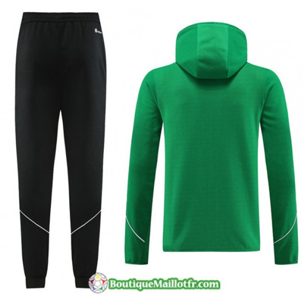 Boutiquemaillotfr 0815 Veste Survetement Adidas à Capuche 2023 2024 Vert