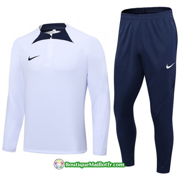 Boutiquemaillotfr 0817 Survetement Nike 2023 2024 Blanc