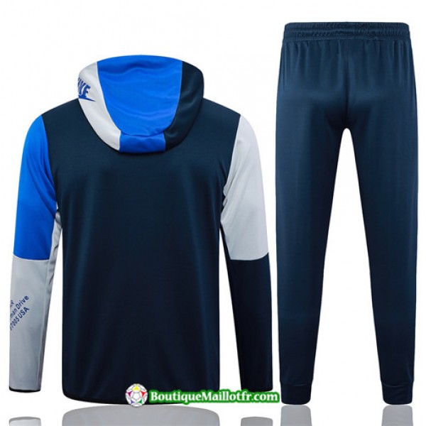 Boutiquemaillotfr 0861 Veste Survetement Nike à Capuche 2023 2024 Bleu