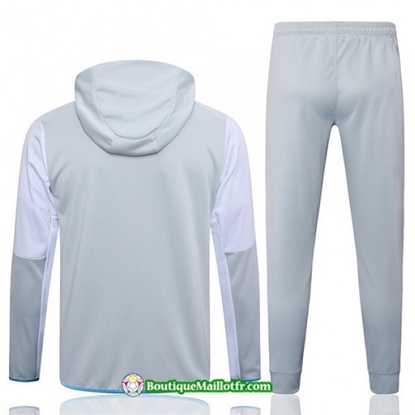 Boutiquemaillotfr 0873 Veste Survetement Nike à Capuche 2023 2024 Gris