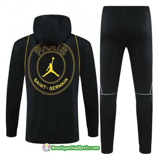 Boutiquemaillotfr 0916 Survetement Paris Saint Germain Enfant à Capuche 2023 2024 Noir