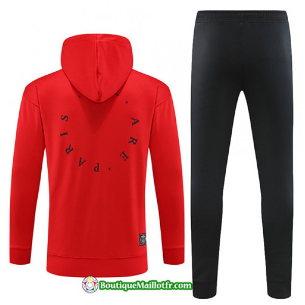 Boutiquemaillotfr 0918 Survetement Paris Saint Germain Enfant à Capuche 2023 2024 Rouge