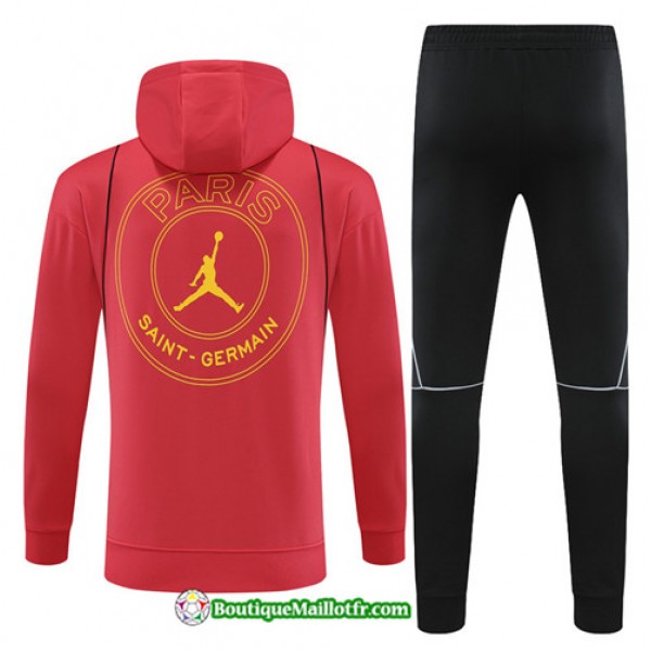 Boutiquemaillotfr 0919 Survetement Paris Saint Germain Enfant à Capuche 2023 2024 Rouge