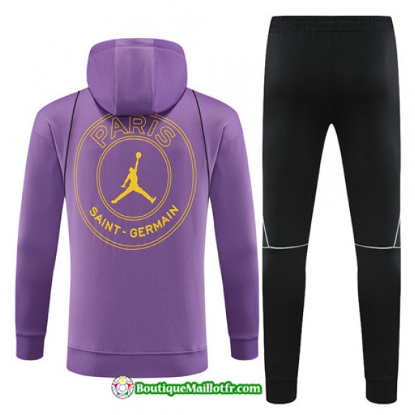 Boutiquemaillotfr 0920 Survetement Paris Saint Germain Enfant à Capuche 2023 2024 Violet